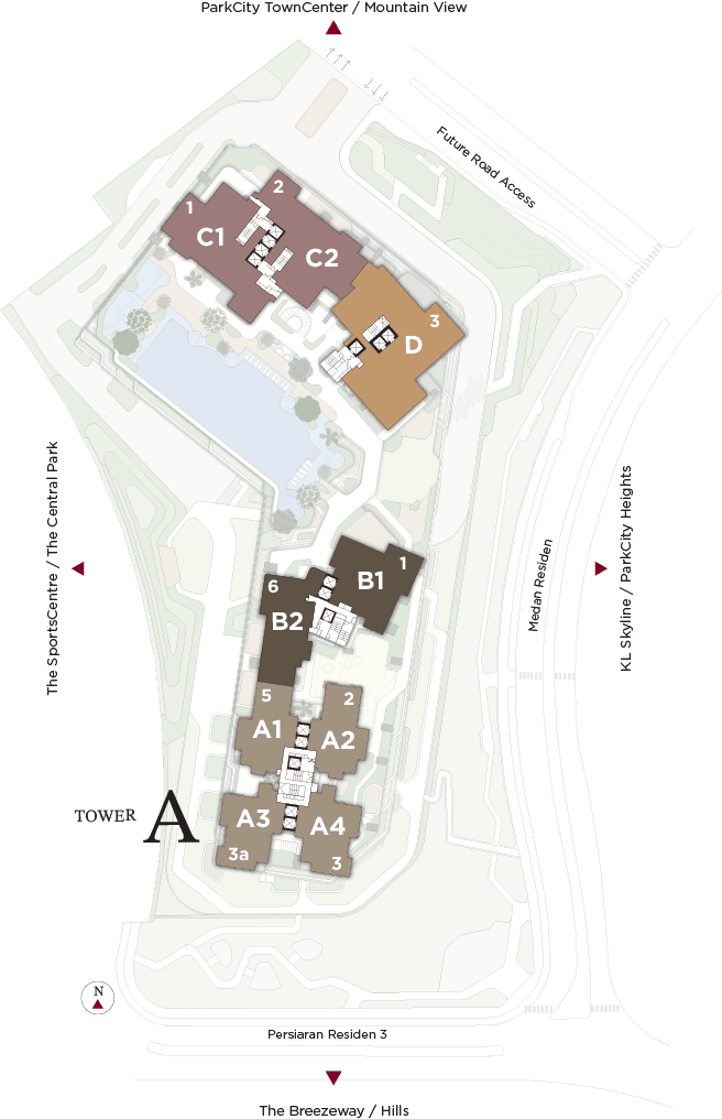 ParkCity Residences Tower Layout Map